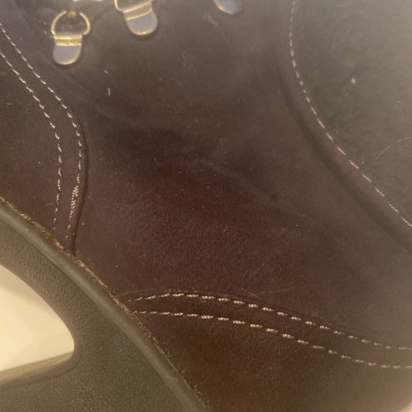 Jellypop Black Suede High Chunky Heel Booties - Picture 5 of 7